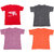 IndiWeaves Mens 1 Cotton Printed T-Shirt And 3 Jasper T-Shirt (Pack Of 4)-Multicolor-Size-Large