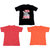 IndiWeaves Mens 1 Cotton Printed T-Shirt And 2 Jasper T-Shirt (Pack Of 3)-Multicolor-Size-Large