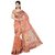 Risera Orange Cotton Printed Saree + Blouse Piece