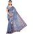 Risera Blue Cotton Printed Saree + Blouse Piece