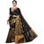Risera Black Polycotton Printed Saree + Blouse Piece