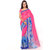 Ligalz Pink Georgette  Printed  Sarees