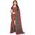 Ligalz Red Crepe Printed Saree