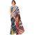 Ligalz Black and Red Georgette Casual Printed Saree