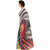 Ligalz Black and Red Georgette Casual Printed Saree