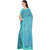 Ligalz Turquoise and Blue Crepe Printed Saree