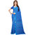 Ligalz Blue Crepe Printed Saree