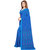 Ligalz Blue Crepe Printed Saree