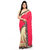 Ligalz Red And Beige Georgette Embroidered Saree