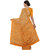 Ligalz Orange and Beige Crepe Printed Saree