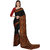 Ligalz Black Crepe Printed Saree