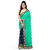 Ligalz Turquoise And Blue Georgette Embroidered Saree