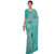 Ligalz Turquoise and Beige Crepe Printed Saree