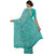 Ligalz Turquoise and Beige Crepe Printed Saree