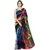 Ligalz Black and Red Georgette Casual Printed Saree