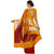Ligalz Orange and Red Crepe Printed Saree