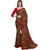 Ligalz Red Crepe Printed Saree