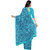 Ligalz Turqouise Crepe Printed Saree
