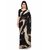 Ligalz Black Georgette Printed Saree