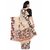 Ligalz Beige Georgette Printed Saree