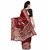Ligalz Maroon Georgette Printed Saree