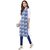 Janasya Women's Blue Casual Crepe Kurti