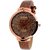 Nubela New Coffee Colour Golden Dial Analogue Girls Watch