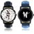 Nubela Designer Multi-Color Printed Dial Analogue Watch For Man And Boy (Combo Of 2)