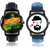 Nubela Designer Multi-Color Printed Dial Analogue Watch For Man And Boy (Combo Of 2)