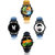 Nubela Trendy New Arriavals Combo Analogue Watches (Pack of 4) For Men/Boys
