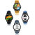 Nubela Trendy New Arriavals Combo Analogue Watches (Pack of 4) For Men/Boys