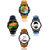 Nubela Trendy New Arriavals Combo Analogue Watches (Pack of 4) For Men/Boys