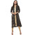 Janasya Women's Grey Foil Printed Crepe Straight Kurti