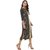 Janasya Women's Grey Foil Printed Crepe Straight Kurti