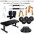 HAWKISH BRAND NEW 85 KG RUBBER WEIGHT PLATE + FLAT (2X4) BENCH HOME GYM SET + 14