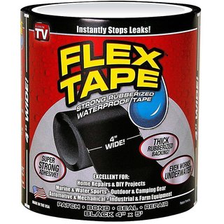 Flex Seal Flex Tape Black 4 X 5' Excellent For (BATHROOM LEAK, HOME REPAIR, DIY PROJECT,WATER SPORTS,OUTDOOR CAMPING