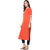 Janasya Women's Orange Embellished Crepe Straight Kurti