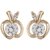 Fayon Trendy Costume Golden Apple Shape Stud Earrings