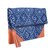 Tarusa Blue Geometric Clutch