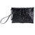 Tarusa Black Self Design Clutch