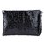 Tarusa Black Self Design Clutch
