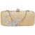 Tarusa Gold Embroidered Box Clutch