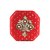 Tarusa Red Embroidered Clutch