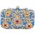 Tarusa Blue Embroidered Box Clutch