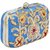 Tarusa Blue Embroidered Box Clutch