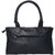 AVES Fashion Small Size Solid Leather Hand Bag for Women - Black