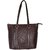 AVES Fashion Medium Size Solid Leather Hand Bag for Women - Two Tone