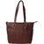 AVES Fashion Medium Size Solid Leather Hand Bag for Women - Brown