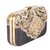 Tarusa Black Self Design Clutch
