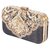 Tarusa Black Self Design Clutch